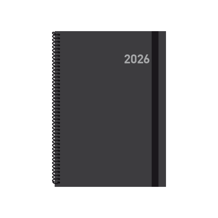 Agenda 2026 Paris S/V 15X21 Negra con Espiral Castellano Ingraf 356556 1