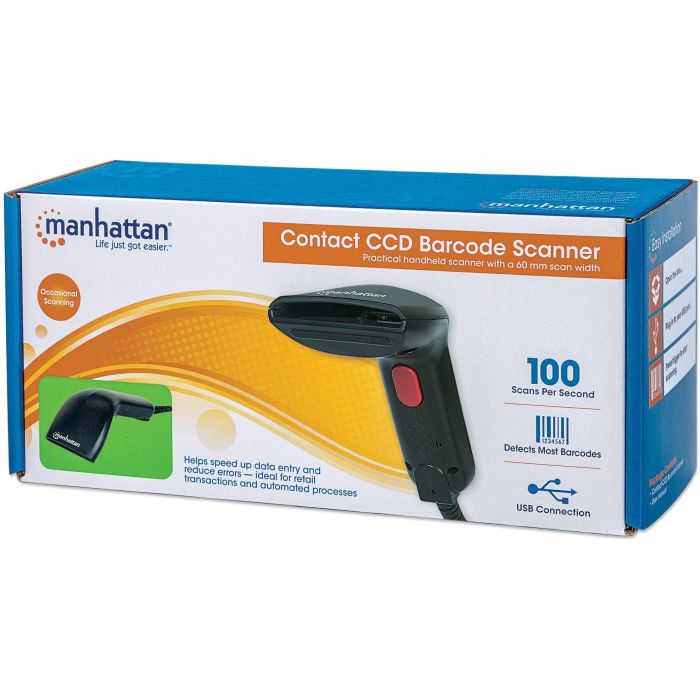 MANHATTAN Barcodescanner Kontakt CCD USB 60mm schwarz 5