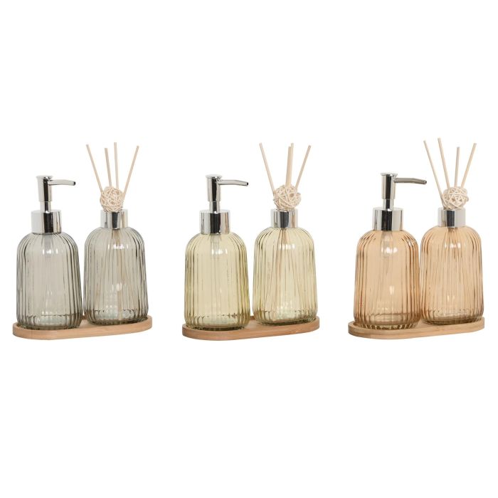 Baño Basicos DKD Home Decor Naranja Ambar 8.2 x 1 x 16 cm Set de 3 (4 Unidades) Baño Basicos DKD Home Decor Naranja Ambar 8.2 x 1 x 16 cm Set de 3 (4 Unidades)