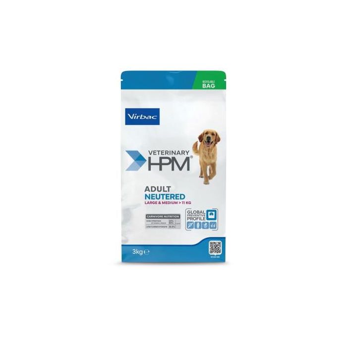 Virbac HPM Pienso para Perros Adultos Esterilizados Razas Grandes y Medianas 3 kg