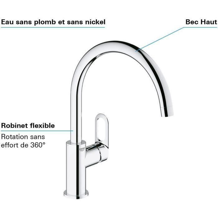 Grohe GRO4005176478604 Mezclador monomando de fregadero 3 Grohe GRO4005176478604 Mezclador monomando de fregadero 3