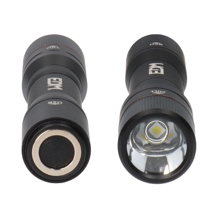 Edm Linterna LED 20W Cuerpo Aluminio Recargable 1800lm con Power Bank 6