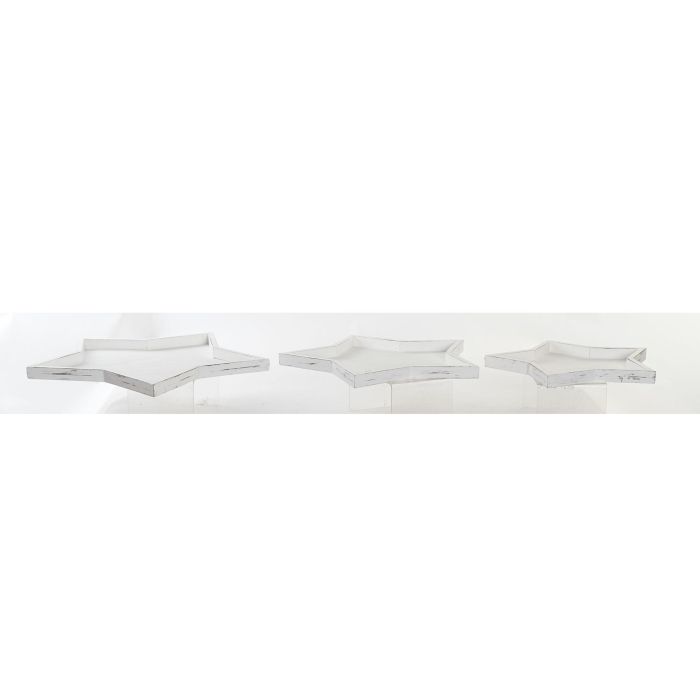 Centro Mesa Shabby DKD Home Decor Blanco 54 x 3 x 57 cm Set de 3 3 Centro Mesa Shabby DKD Home Decor Blanco 54 x 3 x 57 cm Set de 3 3