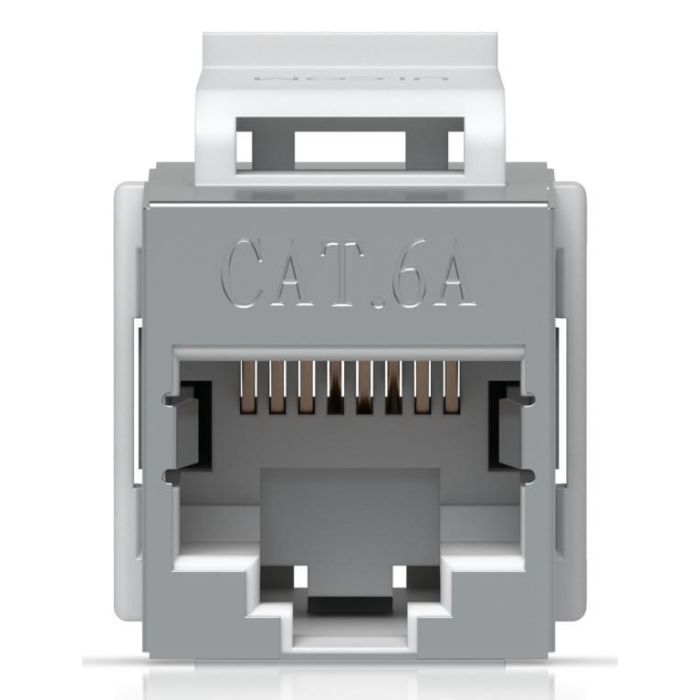 Ubiquiti Acoplador Keystone Cat6A Pass-through para Cables Ethernet Pre-terminados, Conector de Acero Inoxidable - Pack de 12 9