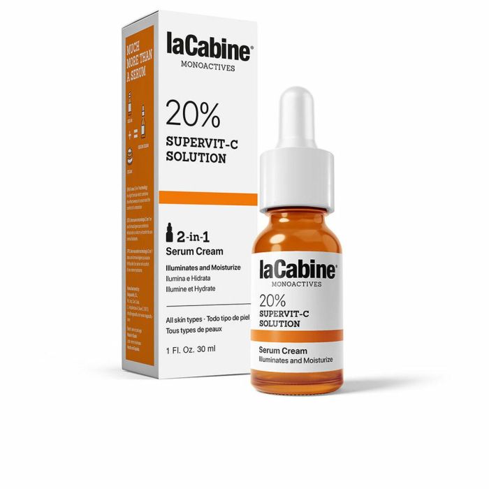 La Cabine MONOACTIVES 20% SUPERVIT C SOLUTION Serum Crema Tratamiento Facial Hidratante Efecto Flash 30 ml