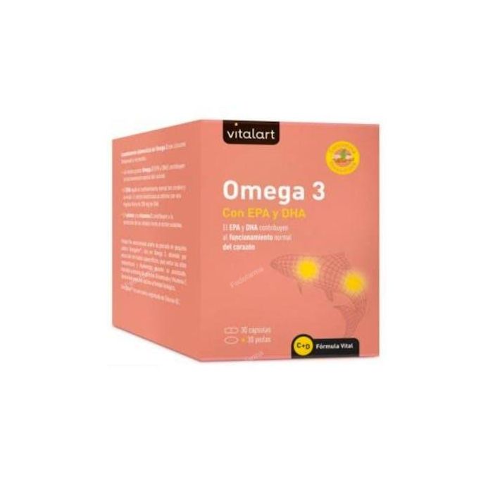 Vitalart Omega 3 EPA+DHA 30 Cápsulas + 30 Perlas. Funcionamiento normal del corazón.