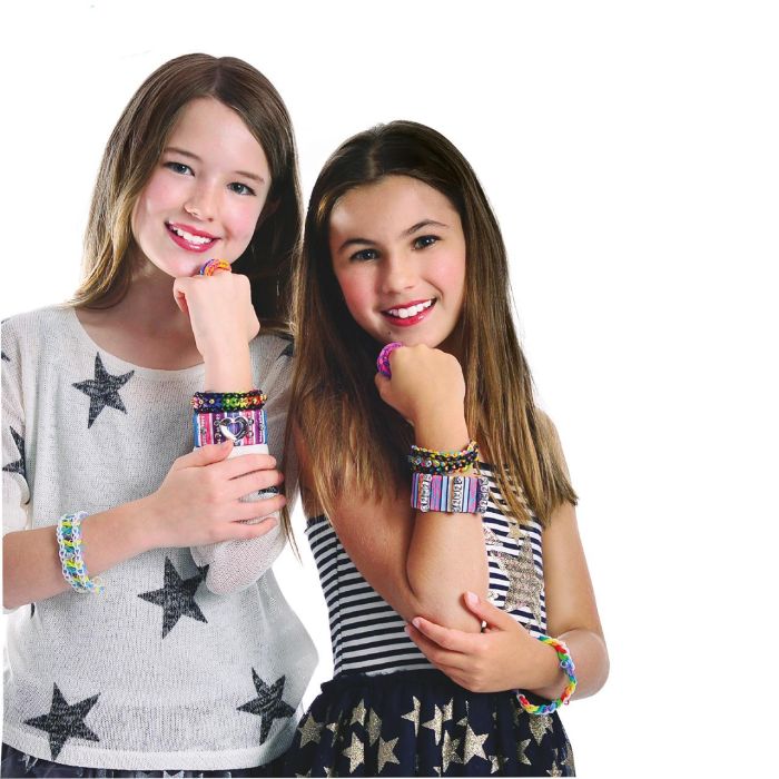 Tachan Tejedora De Pulseras De Goma Deluxe Kit Completo Con 1800 Gomas Libres De Látex Y Cuentas 3