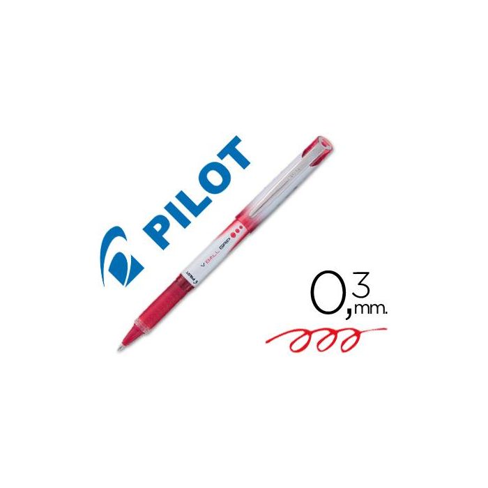 Rotulador Pilot Roller V-Ball Grip Rojo 0.5 mm 12 unidades