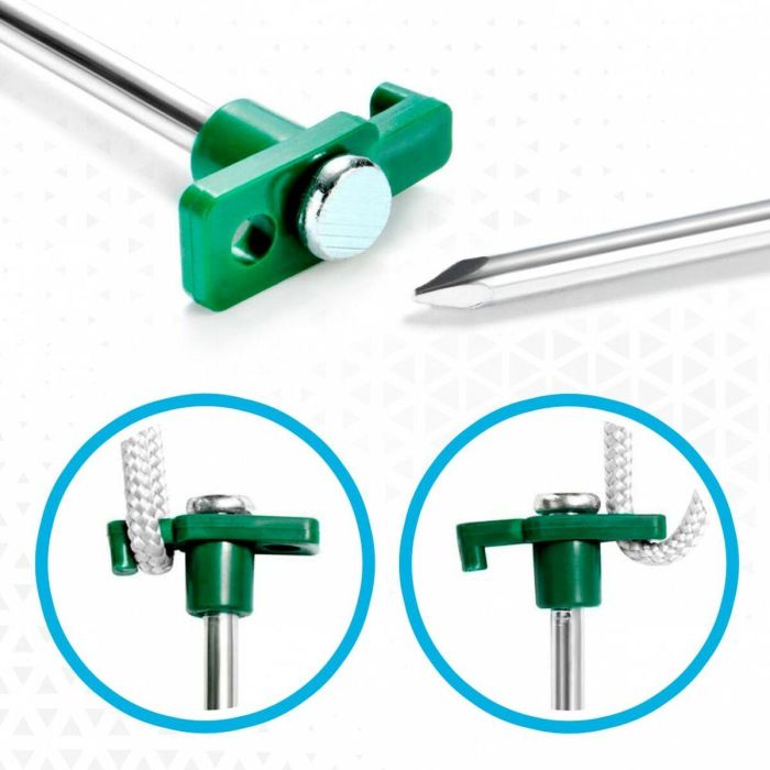 Piquetas para camping Aktive 25 cm 4 Piezas Ø 8 mm (24 Unidades) 4 Piquetas para camping Aktive 25 cm 4 Piezas Ø 8 mm (24 Unidades) 4