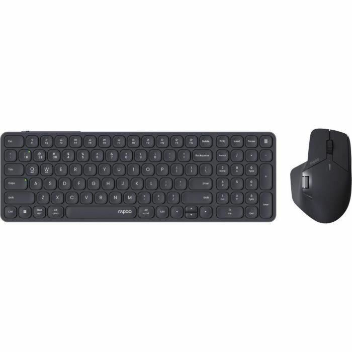 RAPOO 9760M Combo Teclado y Ratón Inalámbrico Ultrafino Gris Oscuro 0 RAPOO 9760M Combo Teclado y Ratón Inalámbrico Ultrafino Gris Oscuro 0