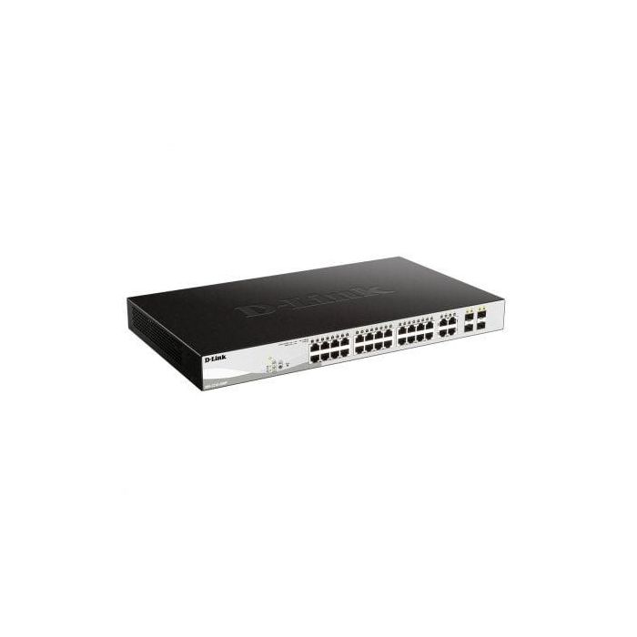 D-Link DGS-1210-28MP Switch Gigabit Smart Administrado L2+ 28 Puertos 10/100/1000 RJ-45 PoE 370W y 4 SFP