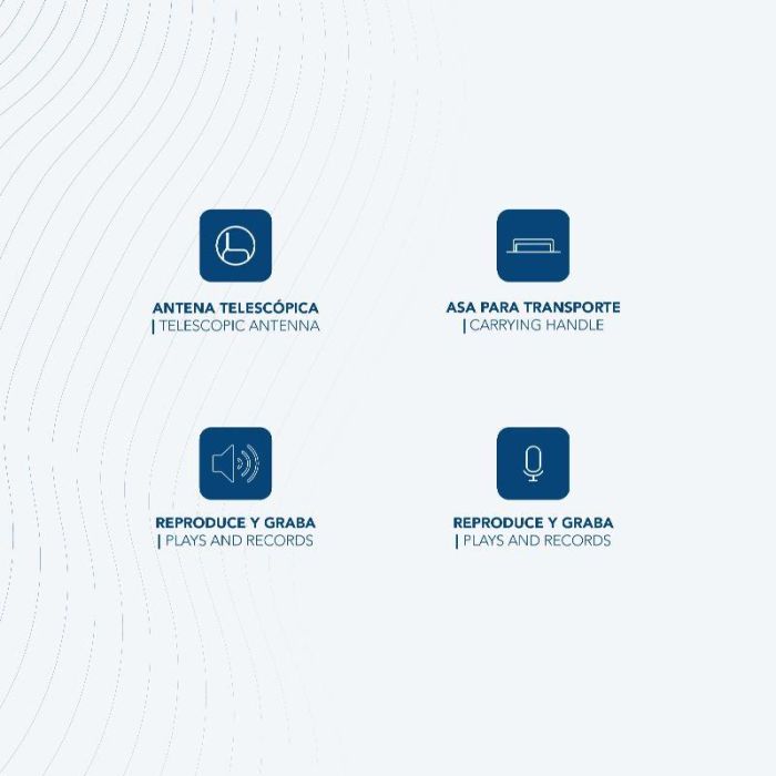 Daewoo Radio Cassette AM/FM con Micrófono, Salida Auriculares y Fuente de Alimentación AC/DC y Pilas