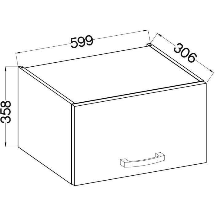 LASSEN Mueble Campana con Puerta Basculante, Decoración Roble Sonoma, 60 x 31,6 x 36 cm 4