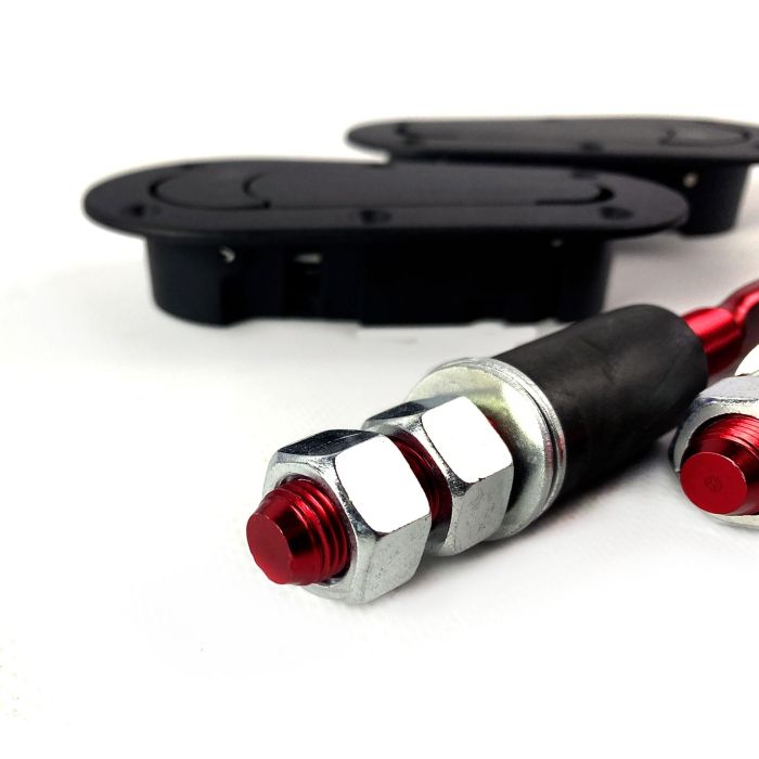 Occ Motorsport Cierres Capot Competición Aero Negro OCCRC006 ABS y Acero Rally 3