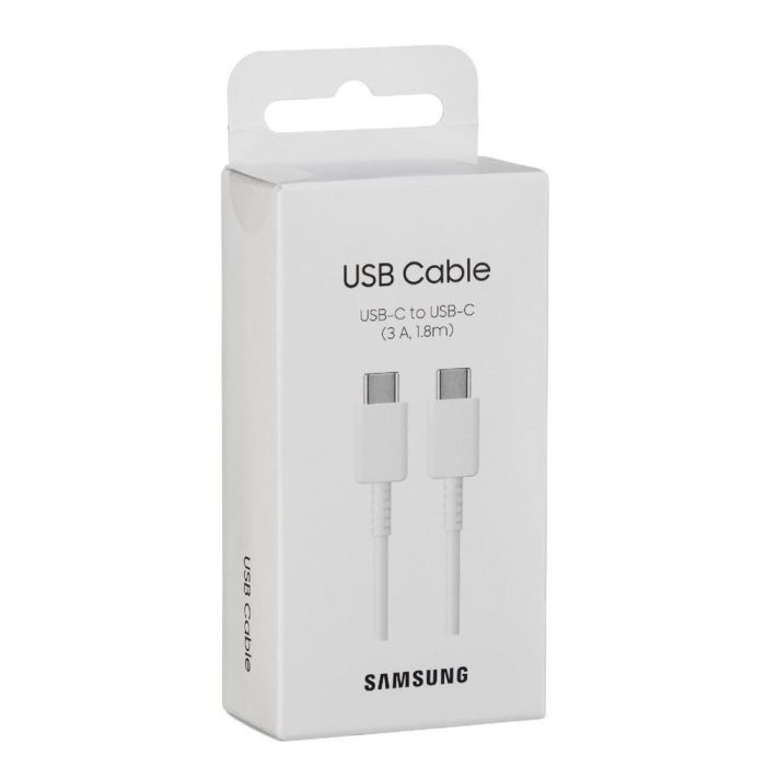 Samsung EP-DX310JWEGEU Cable USB-C a USB-C 3A 1.8M Blanco