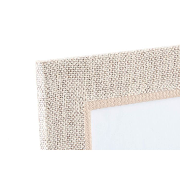 DKD Home Decor Marco de Fotos para Fotos 13x18 cm de Lino Beige Estilo Tradicional, Medidas Marco 1.6x24x19 cm 1
