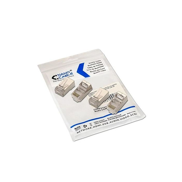 Conector RJ45 Nanocable 10.21.0103/ Cat.5e/ 10 uds Conector RJ45 Nanocable 10.21.0103/ Cat.5e/ 10 uds