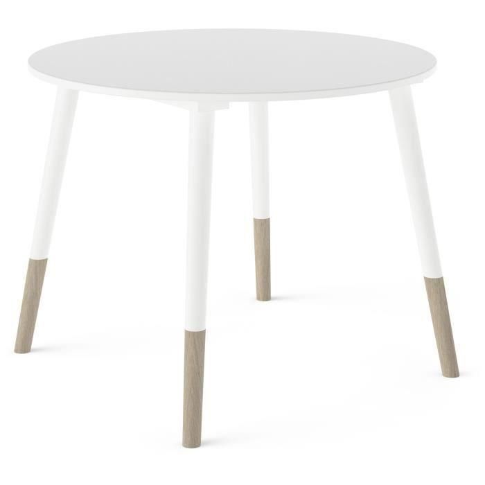 Demeyere AUC1703287645149 Conjunto FIMIANA 1 mesa + 2 sillas, estilo escandinavo, Blanco mate / Roble Kronberg 2 Demeyere AUC1703287645149 Conjunto FIMIANA 1 mesa + 2 sillas, estilo escandinavo, Blanco mate / Roble Kronberg 2