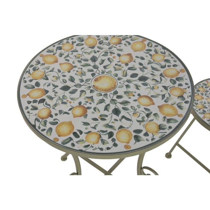 Mesa Terraza Y Jardin DKD Home Decor Verde 60 x 71 x 60 cm Set de 3 1