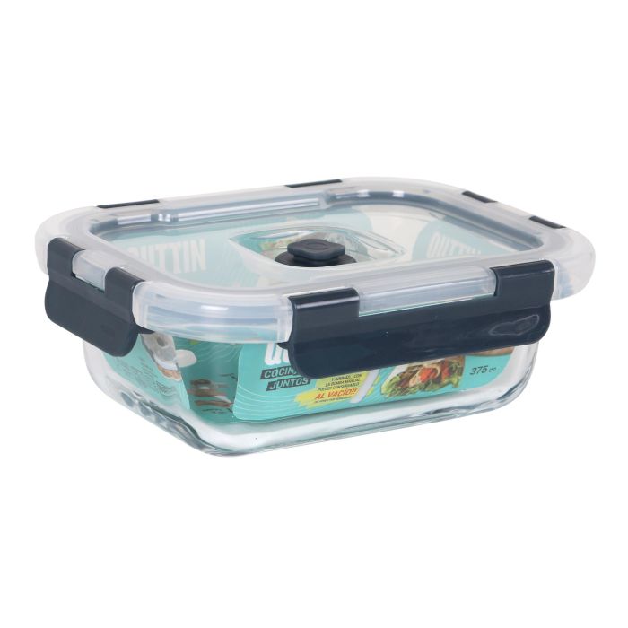 Quttin Fiambrera Rectangular con Tapa al Vacío 16x12 cm 375 cc (12 Unidades) 5