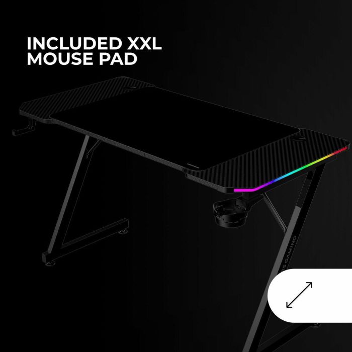Mesa de Escritorio Gaming Mars Gaming ESCRITORIO ERGO RGB Negro 120 x 60 cm 2 Mesa de Escritorio Gaming Mars Gaming ESCRITORIO ERGO RGB Negro 120 x 60 cm 2