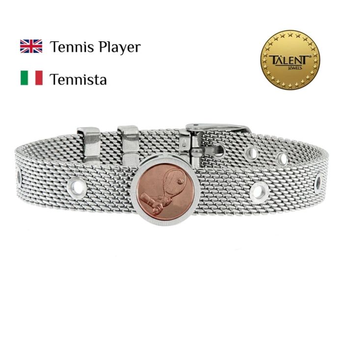 Pulsera Unisex Tennis Player Talent Jewels TJA-1-18-02-1-235 Plateado 1 Pulsera Unisex Tennis Player Talent Jewels TJA-1-18-02-1-235 Plateado 1