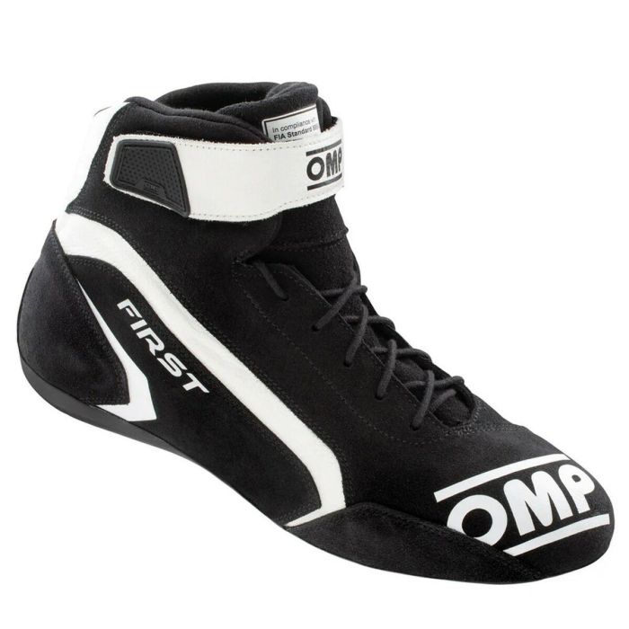 Botines Racing OMP FIRST Negro/Blanco 45 4