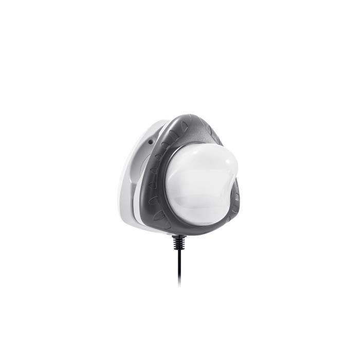 Intex Foco de Piscina LED Magnético, Súper Potente, para Piscinas Elevadas, Iluminación Eficiente 50W, Instalación Externa, Color Gris 4