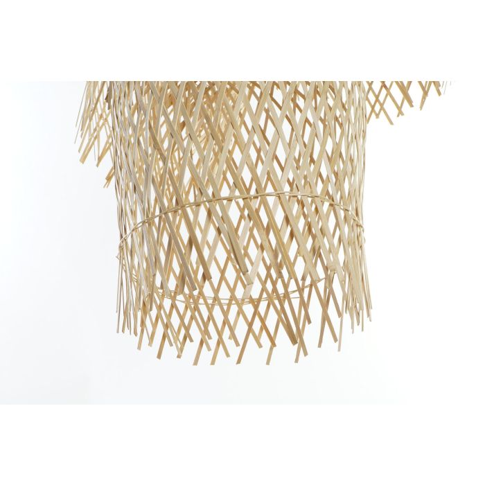 DKD Home Decor Lampara Techo Tropical Marron Claro Negro Bambu Metal 30 x 94 x 30 cm 3