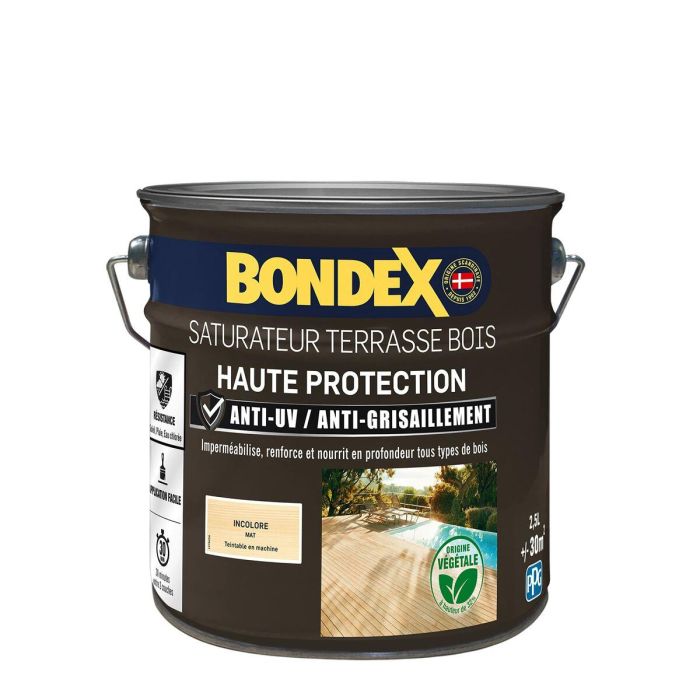 Bondex Saturador Protección Madera Exterior Terraza Rejilla Incolora 2,5L 0 Bondex Saturador Protección Madera Exterior Terraza Rejilla Incolora 2,5L 0