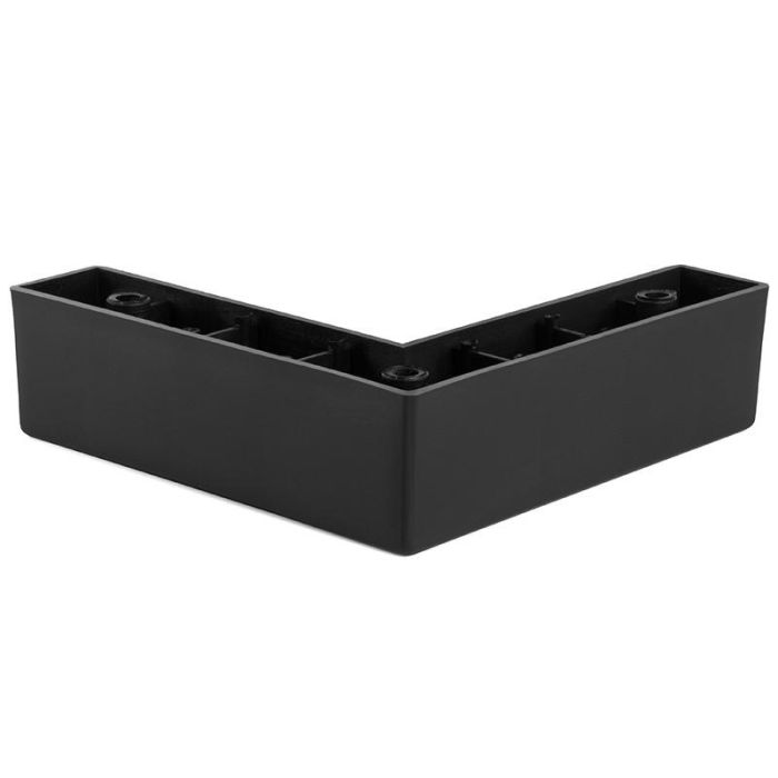 Q&Q Pata de Plástico Senka Negra para Sofás y Muebles | Base 140x140 mm, Altura 40 mm | Resistente, Fácil de Limpiar