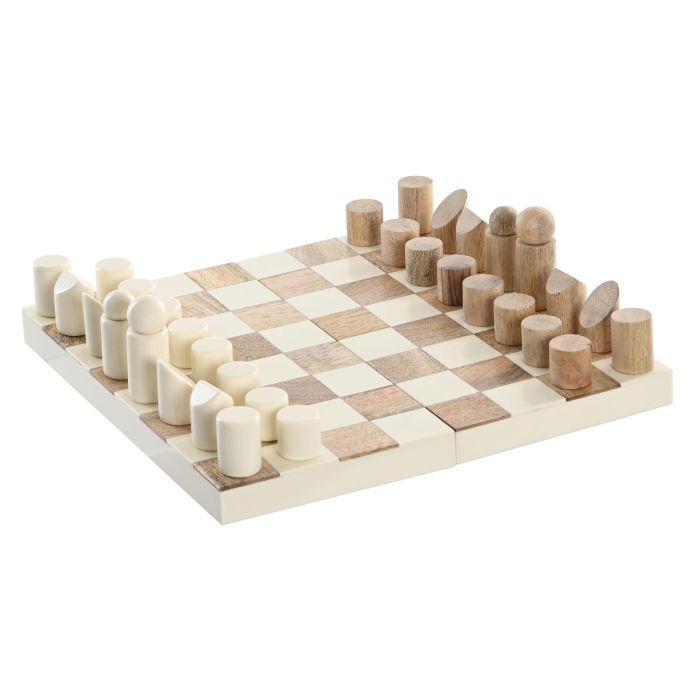 Juego Scandi DKD Home Decor Natural Blanco 30 x 3 x 30 cm Set de 2 Juego Scandi DKD Home Decor Natural Blanco 30 x 3 x 30 cm Set de 2