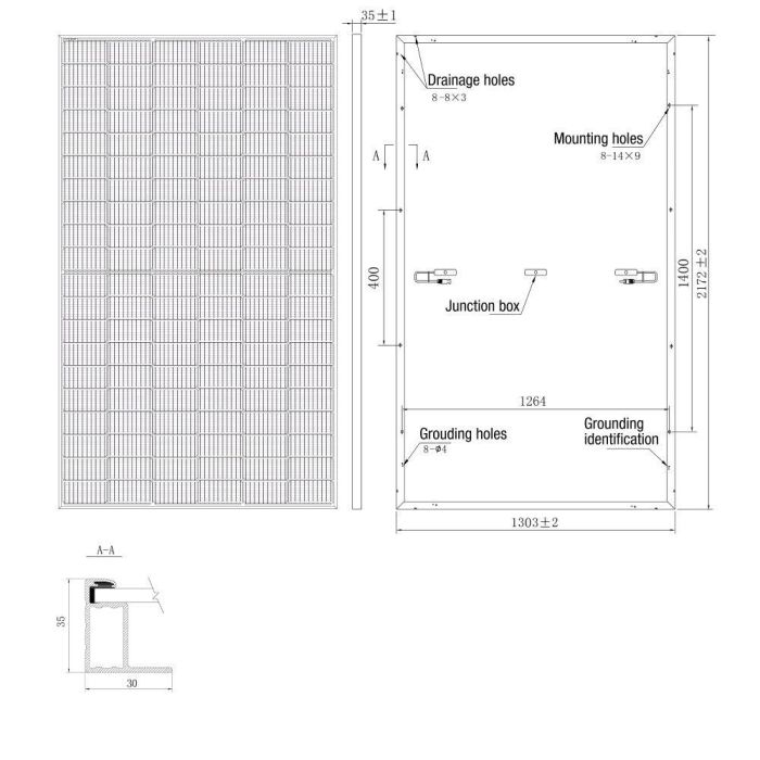 Pack 2 Paneles Solar Monofacial Ledvance 460W Marco Negro Tipo P 2