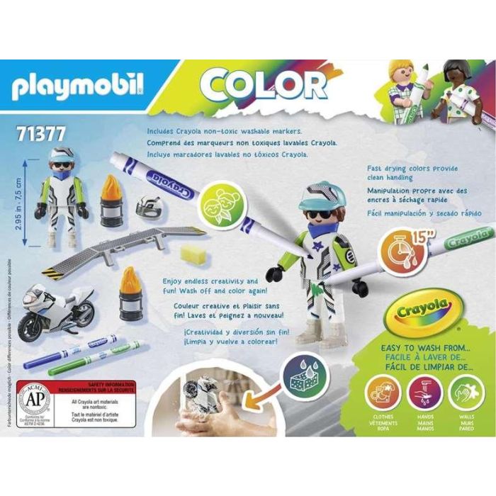 Color moto playmobil diversion para colorear la moto. 3