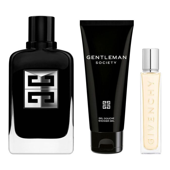 Givenchy Gentleman Society Eau de Parfum Estuche 3 Piezas 100 ml + 12.5 ml + Gel de Ducha 75 ml, Fragancia Masculina con Narciso Salvaje, Vetiver y Vainilla