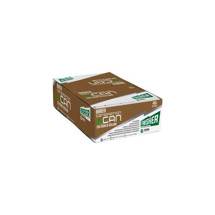 FINISHER Barrita UCAN Energética de Crema de Avellanas 40g - Pack de 12 Unidades