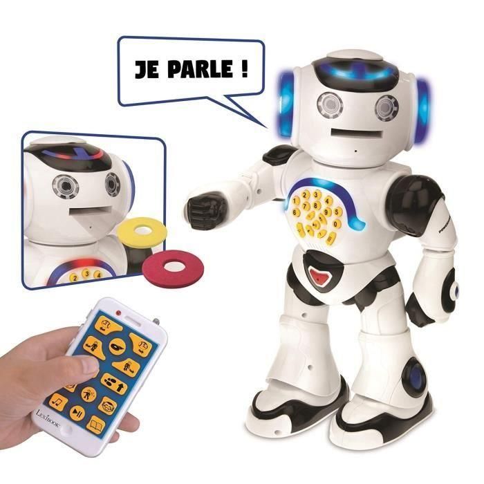 LEXIBOOK Powerman - Robot educativo interactivo para jugar y aprender, bailar, reproducir música, pruebas educativas, lanzador de discos 1 LEXIBOOK Powerman - Robot educativo interactivo para jugar y aprender, bailar, reproducir música, pruebas educativas, lanzador de discos 1