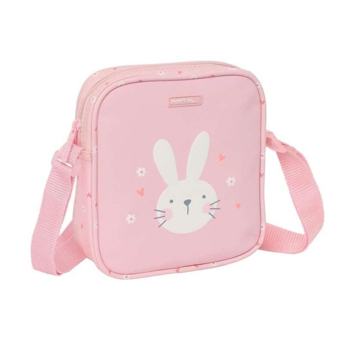 Bolso Bandolera Safta Conejo Rosa 16 x 18 x 4 cm Bolso Bandolera Safta Conejo Rosa 16 x 18 x 4 cm