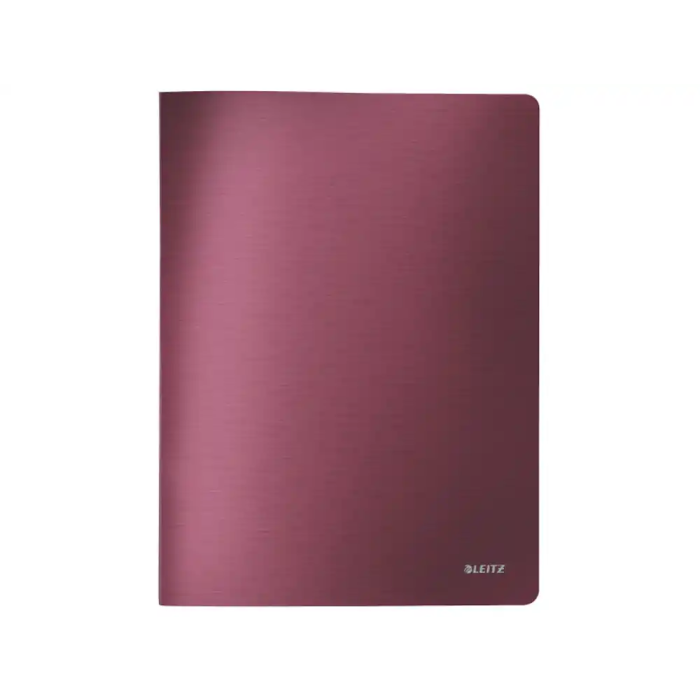 Leitz Carpeta Escaparate Style 40 Fundas Polipropileno Tapa Rígida DIN A4 Color Rojo Granate 2