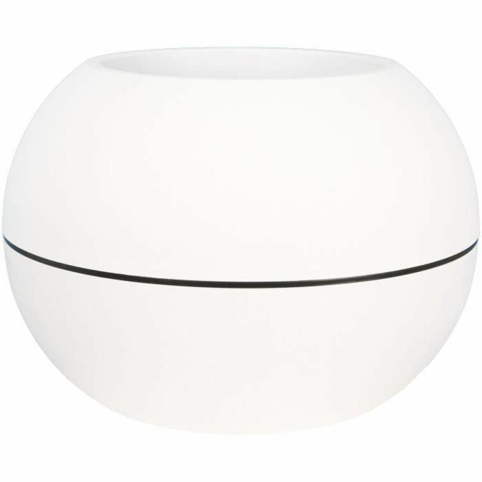 Jardinera redonda RIVIERA GRANIT BOULE - Plástico - Diámetro 50 cm - Blanco