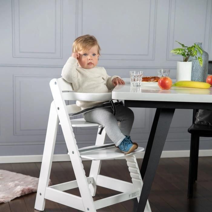 Trona de madera regulable Sit Up III - ROBA - Regulable en altura - Blanco 1 Trona de madera regulable Sit Up III - ROBA - Regulable en altura - Blanco 1