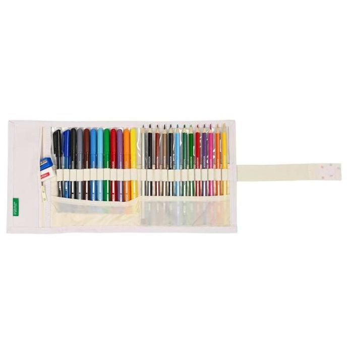 Estuche Escolar con Accesorios Benetton Topitos (27 Piezas) (7 x 20 x 7 cm) 1 Estuche Escolar con Accesorios Benetton Topitos (27 Piezas) (7 x 20 x 7 cm) 1