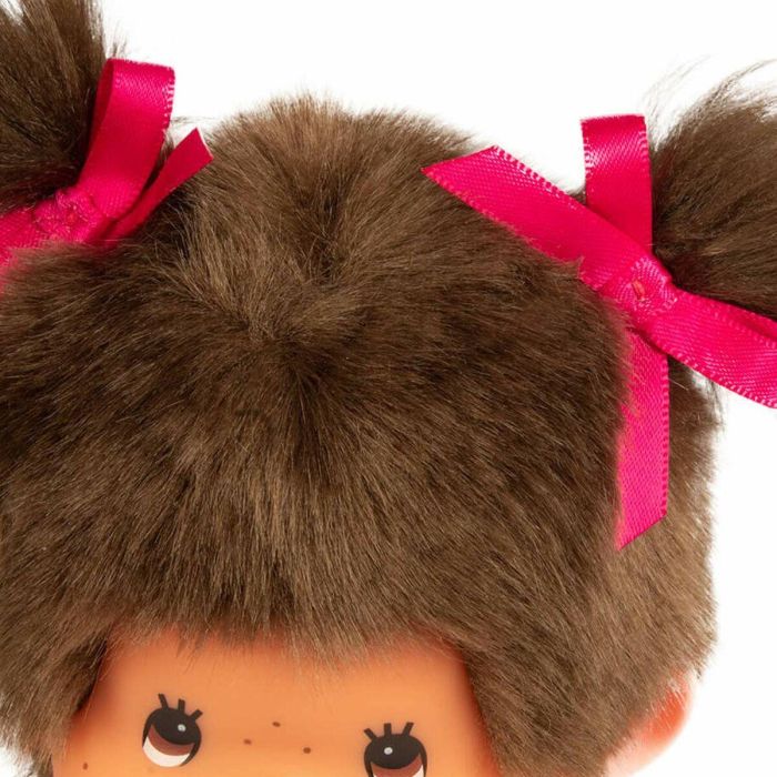 Bandai Monchhichi Muñeco de Peluche con Chupete y Babero Rosa para Niñas, 20 cm 1 Bandai Monchhichi Muñeco de Peluche con Chupete y Babero Rosa para Niñas, 20 cm 1