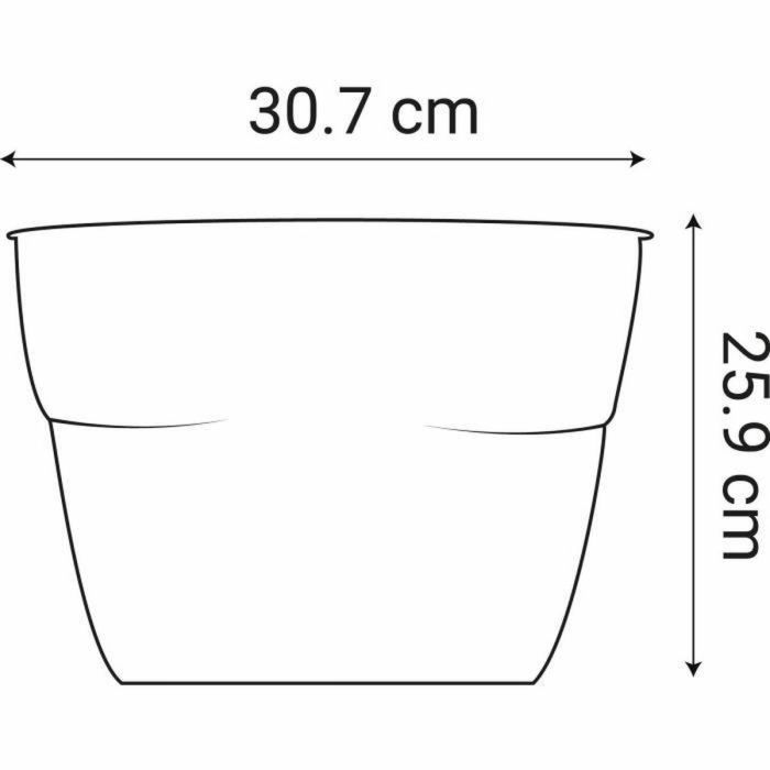 EDA Jardinera Baja Osaka 38 L - con Barra de Refuerzo de Metal - 77,3 x 30,7 x A.25,9 cm - Rojo Burdeos 1