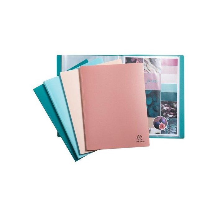 Carpeta Fundas (Tarifario) Exacompta Skandi Pp Recliclado A4 Piel Naranja 20 F. Surtidos (4 Col.) (Set de 20)