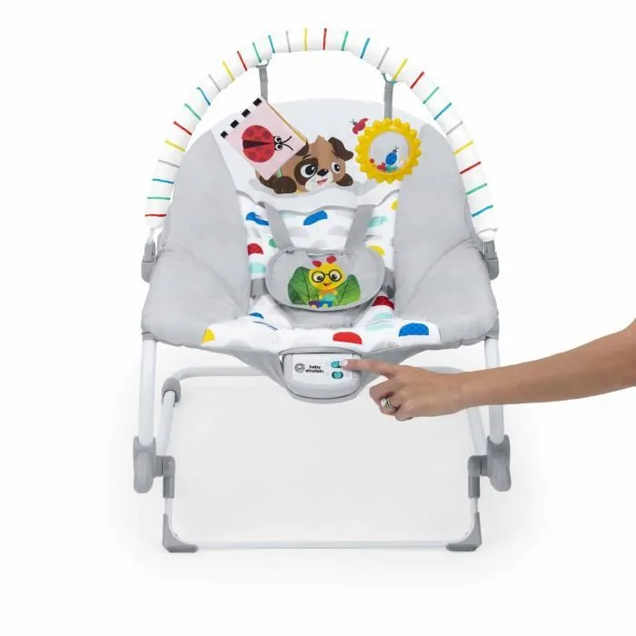Baby Einstein BAB0074451999022 Mecedora Evolutiva 3 en 1 con Melodías y Vibraciones, 3 Posiciones, Arco de Juguetes, 0-30 Meses 1