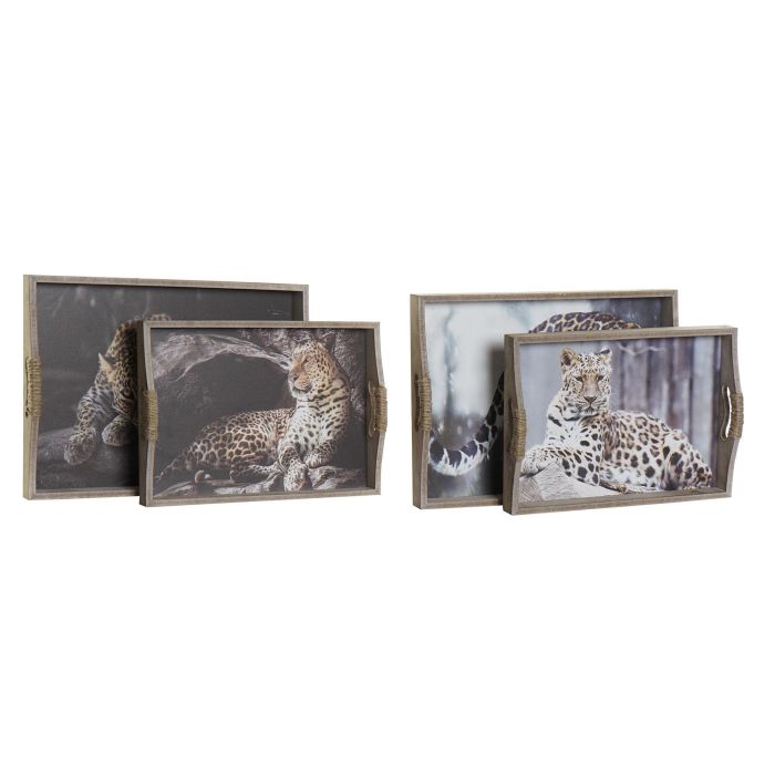 Bandeja Colonial DKD Home Decor Multicolor 30 x 6.5 x 40.5 cm Set de 2 (2 Unidades) Bandeja Colonial DKD Home Decor Multicolor 30 x 6.5 x 40.5 cm Set de 2 (2 Unidades)