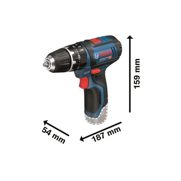 Bosch Professional Taladro-atornillador de impacto GSB 12V-15 + 1 batería 2.0Ah + 1 batería 4.0Ah - 06019B690G 4