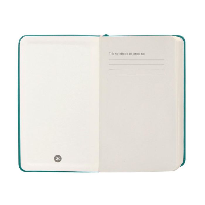 Cuaderno Con Gomilla Antartik Notes Tapa Dura A6 Hojas Lisas Verde Aguamarina 100 Hojas 80 gr Fsc 6