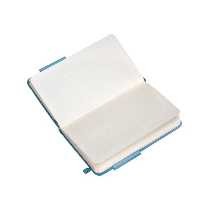 Cuaderno Con Gomilla Antartik Notes Tapa Dura A6 Hojas Cuadricula Azul Claro 100 Hojas 80 gr Fsc 8